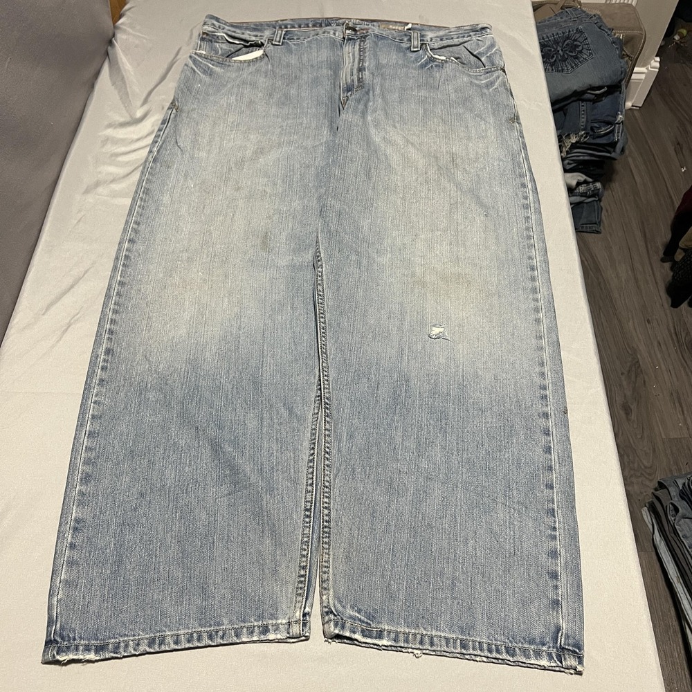 Levis SilverTab Baggy Jeans Mens 38x30 Blue Wash Relaxed Wide Leg Distressed - Picture 8 of 8